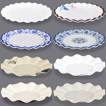 Melamine Plate Plastic Imitation Porcelain Round Dish Plate Commercial Hotel Plate Restaurant Dish Plate Special Farmhouse Tableware