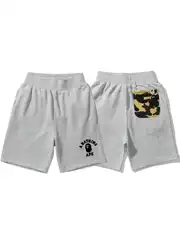 Cross-Border Wholesale Trendy Shark Solid Color Shorts Summer Thin Loose Printed Street Youth Couple Style