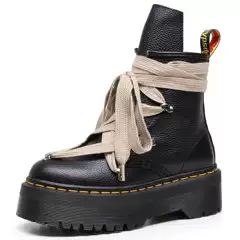 Audemars Pebbled High-Top Cross-Strap Motorcycle Boots for Women Personalized Short Boots Side Zipper Genuine Leather Boots Six-Pointed Star