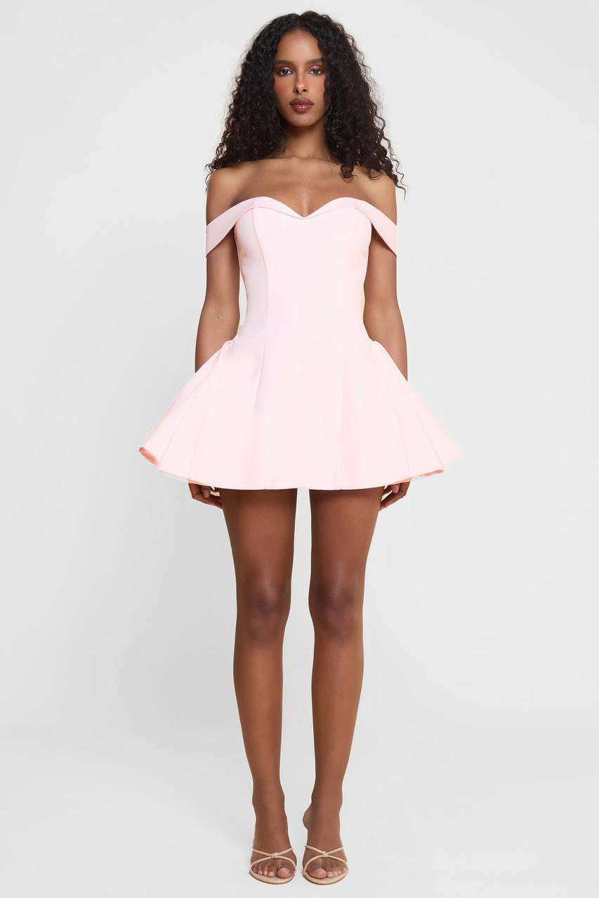 Elegant Off Shoulder Mini Dress Fashionable Solid Color Slim Fit Summer Style Wholesale Available