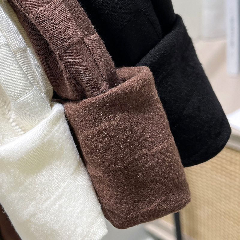 欧货半高领格子提花t恤女2025秋冬新款洋气加绒内搭打底衫上衣潮