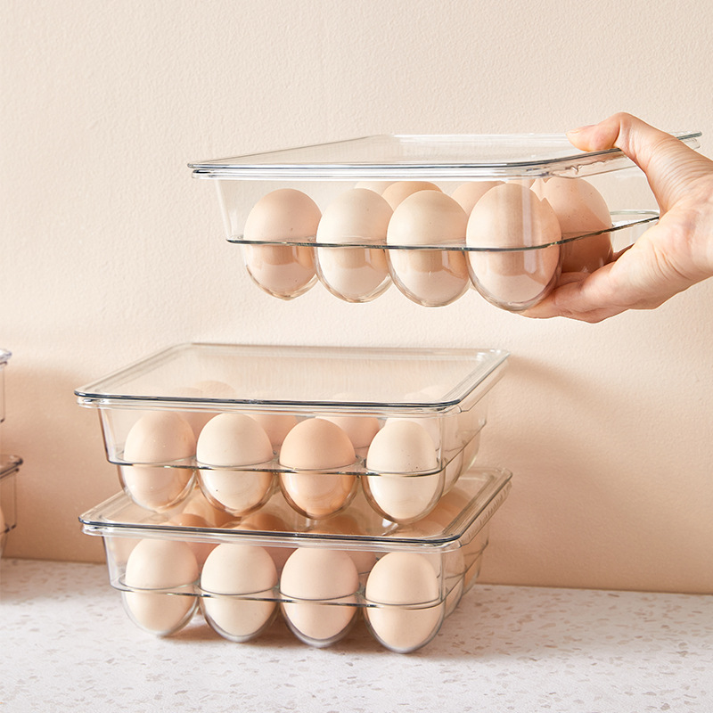 鸡蛋收纳盒冰箱保鲜用鸡蛋格装放鸡蛋的专用蛋架蛋托盒子架托-图2