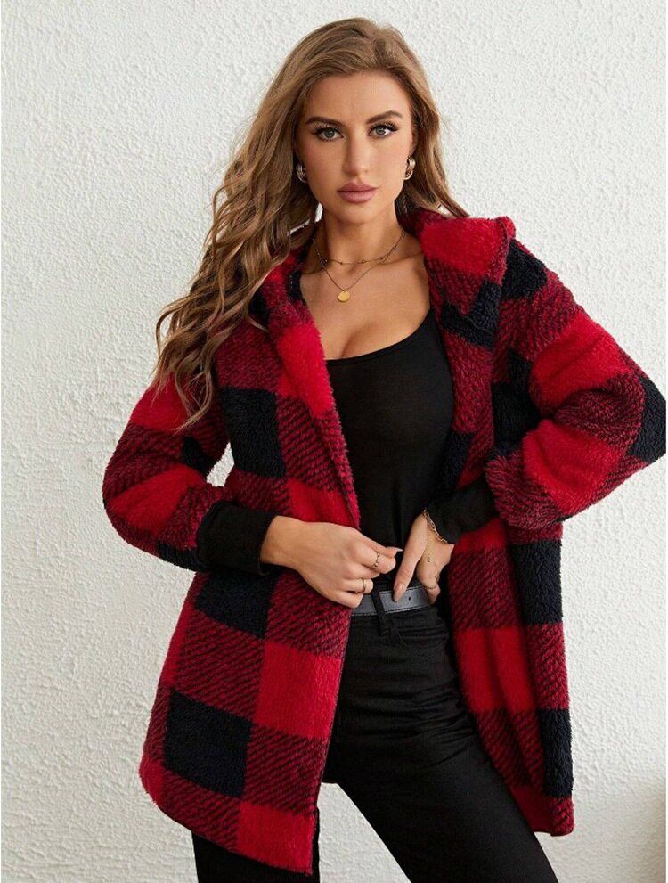 Loose Fit Plaid Cardigan Cozy Knit Fashionable Design Perfect for Fall Wholesale Available fast shipping