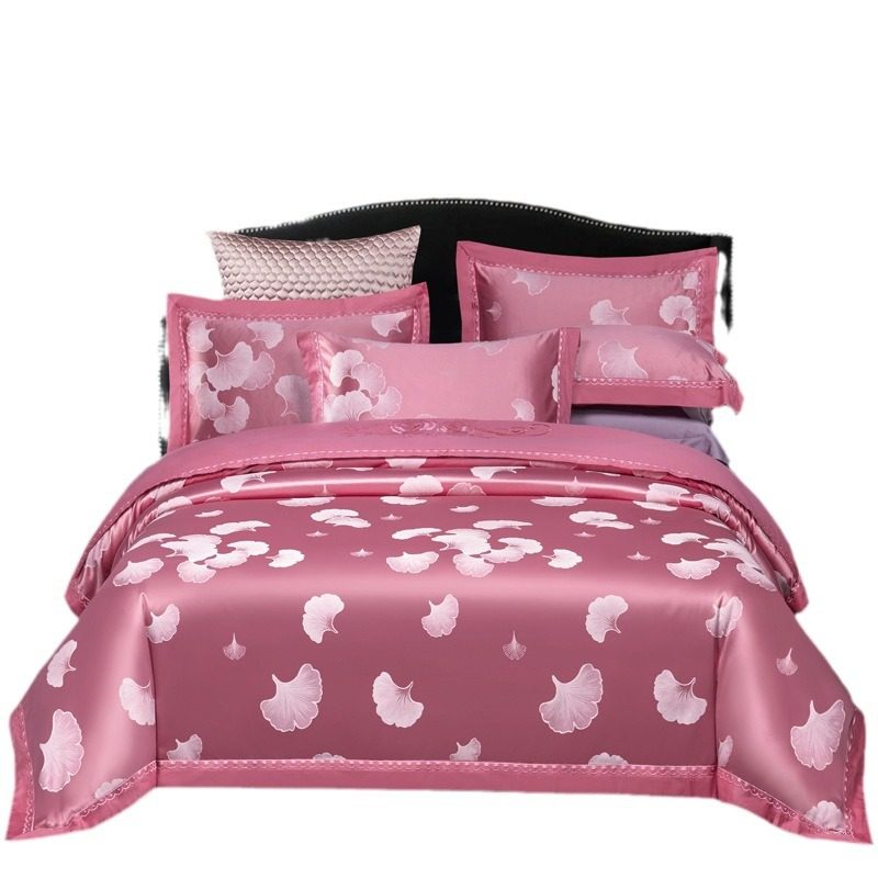 New European-style Tencel Embroidery Jacquard Four-piece Set Direct Wedding Embroidery Kit Bedding Wholesale