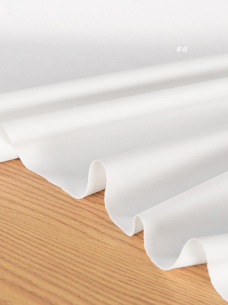 Matte Pure White Pu Leather Fabric - Slightly Elastic Matte Leather, Light, Soft, Smooth, Waterproof and Anti-Wrinkle Fabric