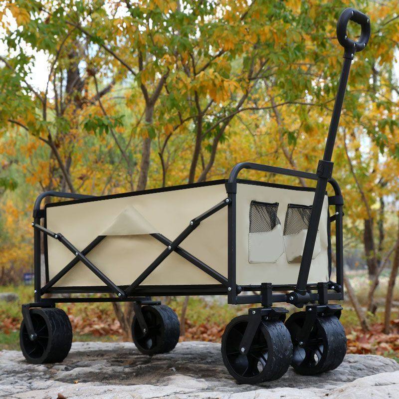 Outdoor Camping Cart Foldable Trolley Extra Large Camping Picnic Camp Cart Trolley Stall Cart