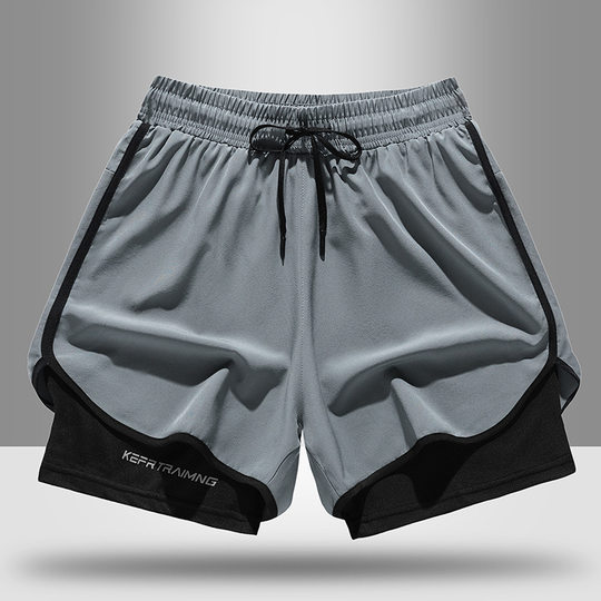 Fake Two-Piece American Basketball Shorts Summer Sports Shorts Men's and Women's Quick-Dry Casual Running Training Fitness Lining