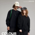 460gsm pure cotton crew neck tee - black, runs large