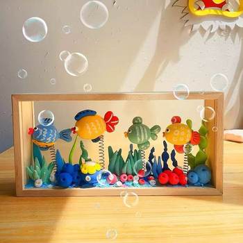 DIY Handmade Dried Flower Photo Frame Eternal Flower Solid Wood Picture Frame Stereo Hollow Double-Sided Acrylic Display Box Table