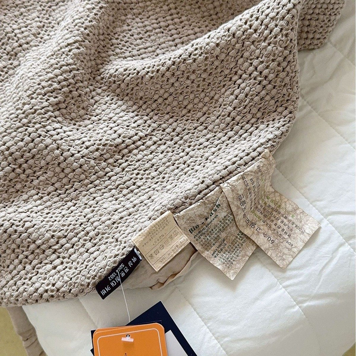 Korean Cotton Waffle Blanket Export Ins Sand Washed Natural One-Piece Dyed Multi-Functional Sofa Blanket Air-Conditioning Blanket