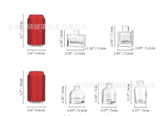 跨境热销复古玻璃花瓶插画高级感香薰瓶 透明ins风摆件小花瓶套装