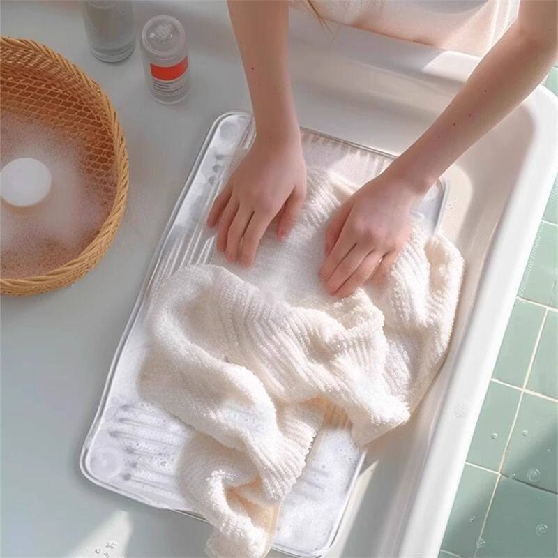 Silicone Washboard Laundry Washboard Plastic Portable Multifunctional Household Foldable Soft Anti-Slip Artifact