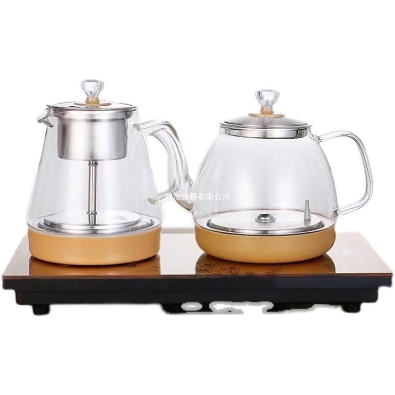 Full-automatic electric tea stove set tea table kettle intelligent cooking tea 304 integrated glass bottom kettle