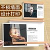 Teacher Profile Photo Frame A4 Wooden Edge Acrylic Punch-Free Hanging Wall Stickers Photo Wall School Coach Image Display Wall
