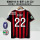 Классический ретро-свитер AC Milan с короткими рукавами № 22, футбольная форма Kakadaro little Romaldini mini 25