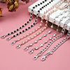 Metal sling rhinestone pearl shoulder strap new Hanfu shoulder strap accessories single row adjustable invisible shoulder strap