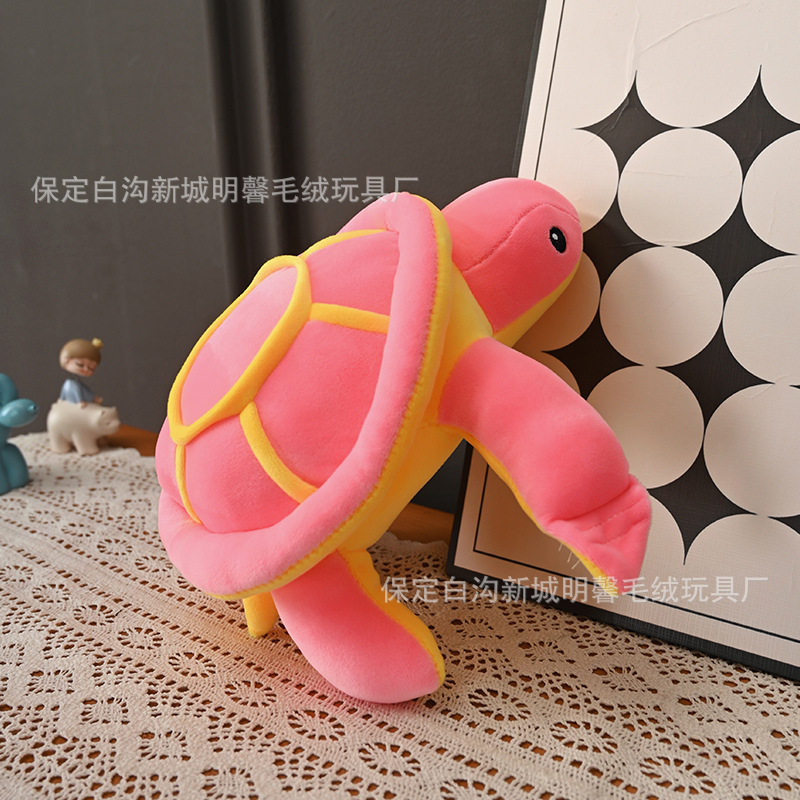 跨境仿真海龟毛绒玩具金钱龟公仔胖版乌龟抱枕厂家现货批发大眼龟