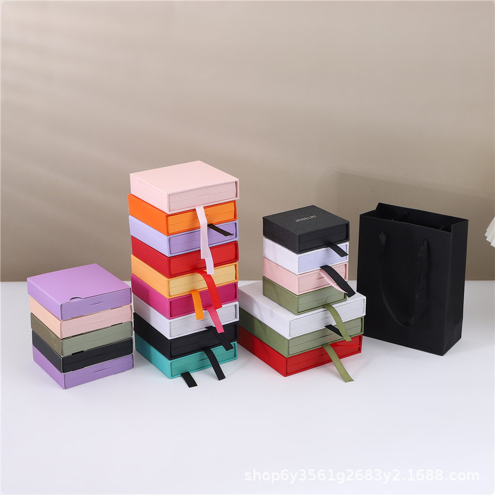 Transparent PE Suspension Box Jewelry Storage Box Drawbox Jewelry Packaging Box Jewelry Play Display Small Gift Box