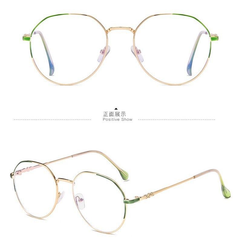 2023 New Style Flat Glasses Women's Ins Style Sunglasses Round Big Face Slimming Advanced Sense Plain Face Popular Internet Glasses Frame