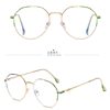 2023 New Style Flat Glasses Women's Ins Style Sunglasses Round Big Face Slimming Advanced Sense Plain Face Popular Internet Glasses Frame