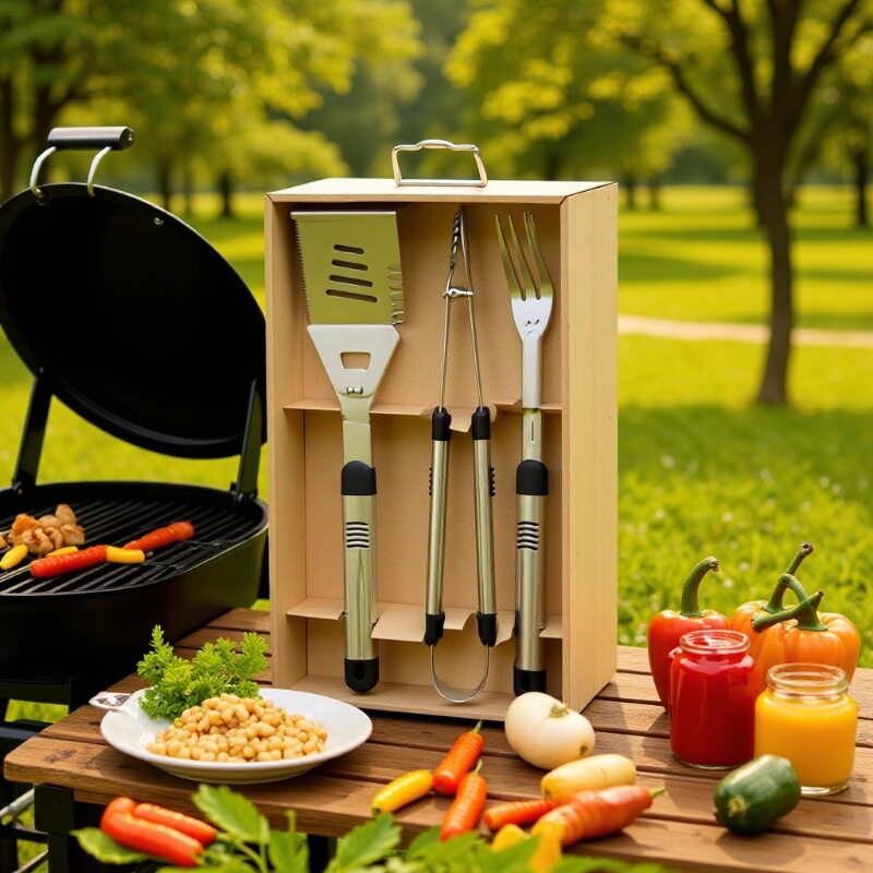 Factory professional supply BBQ grill easy to carry simple grill wholesale barbecue tools suit