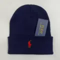 Navy blue embroidered red