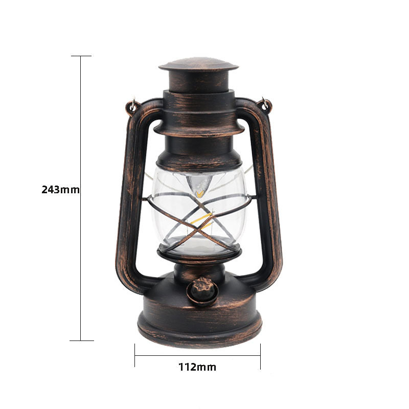 Outdoor camping tent lamp LED antique kerosene lamp portable portable battery lantern 3