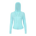 Glazed blue hooded jacket