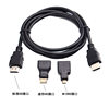 HDMI to HDMI Hd Adapter Cable Version 1.4 Three-In-One Mini HDMI Micro HDMI Interface 1080P