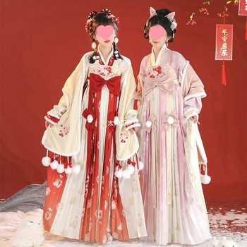 2025 New Style (Rabbit Velvet) Winter Song Dynasty Han Dynasty Women's Long Jacket with Pleated Skirt and Daily Velvet Suit