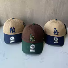 47Brand Baseball Hat Classic Contrasting Color La Large Standard Duck Hat Ny Casual Sunshade Men's and Women's Hats Couple
