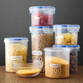 Sealed Transparent Plastic Fresh-Keeping Cans Milk Powder Cans Food Cans Kitchen Grain Storage Boxes Storage Cans Wholesale