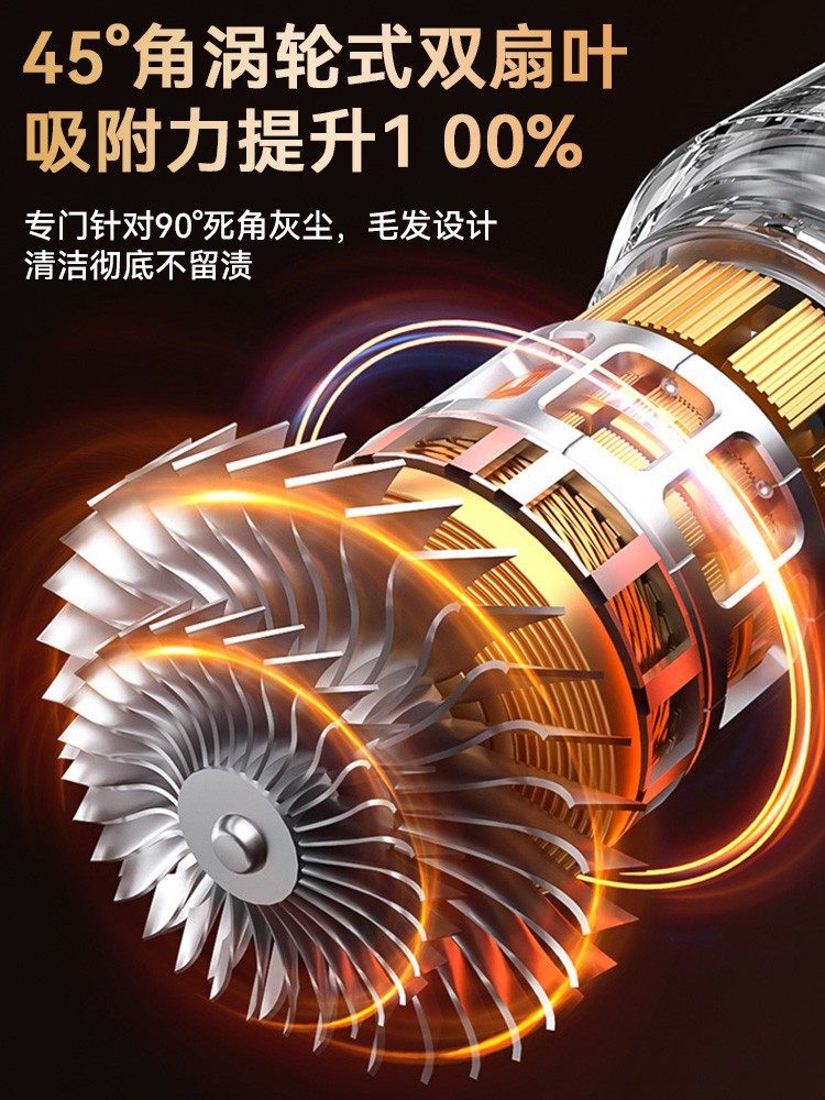 Suitable for Car Vacuum Cleaner Wireless Charging in the Car with Super Powerful Suction Household Small Handheld Mini Blowing and Suction