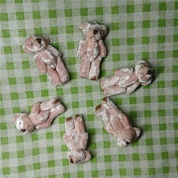 Small Plush Toy Small Gift Mini Jointed Bear Naked Bear Teddy Bear Accessories DIY Clothing Accessories Wholesale