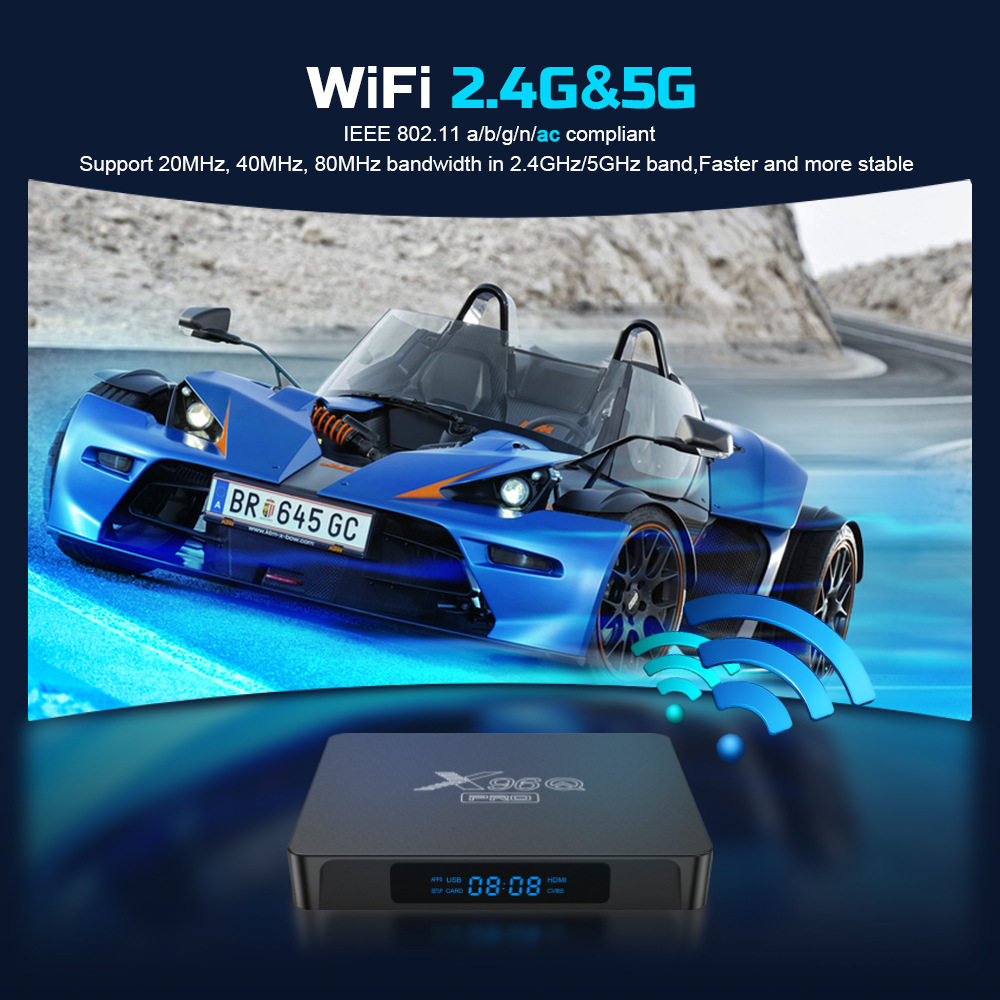 X96Q PRO set-top box Quanzhi H313 Foreign Trade TV box 4K WiFi Android TV box TV box