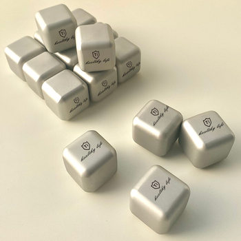 Titanium Purification Stainless Steel Ice Wine Household Ice Cubes Whiskey Beer Beverage Food Grade Quick-Frozen Ice Cubes