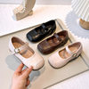Genuine Leather Girls' Shoes 2025 Spring New Children's Shoes Baby Flats Retro Fashion Soft Sole Princess Leather