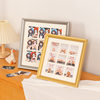 Log Color DIY Jiugongge Photo Frame Couple Wedding Commemoration Photo Made into Picture Frame Wall Hanging Children's Photo