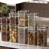 Sealed Cans for Grains, Kitchen Storage, Food-Grade Dry Goods, Transparent Plastic Cans, Boxes, Snacks, Tea Storage Cans