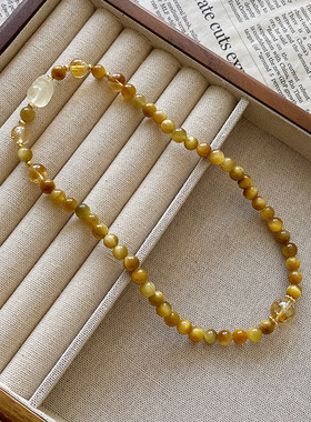 【合璧生辉】天然黄水晶貔貅双圈手链女黄塔晶水晶手串小红书发