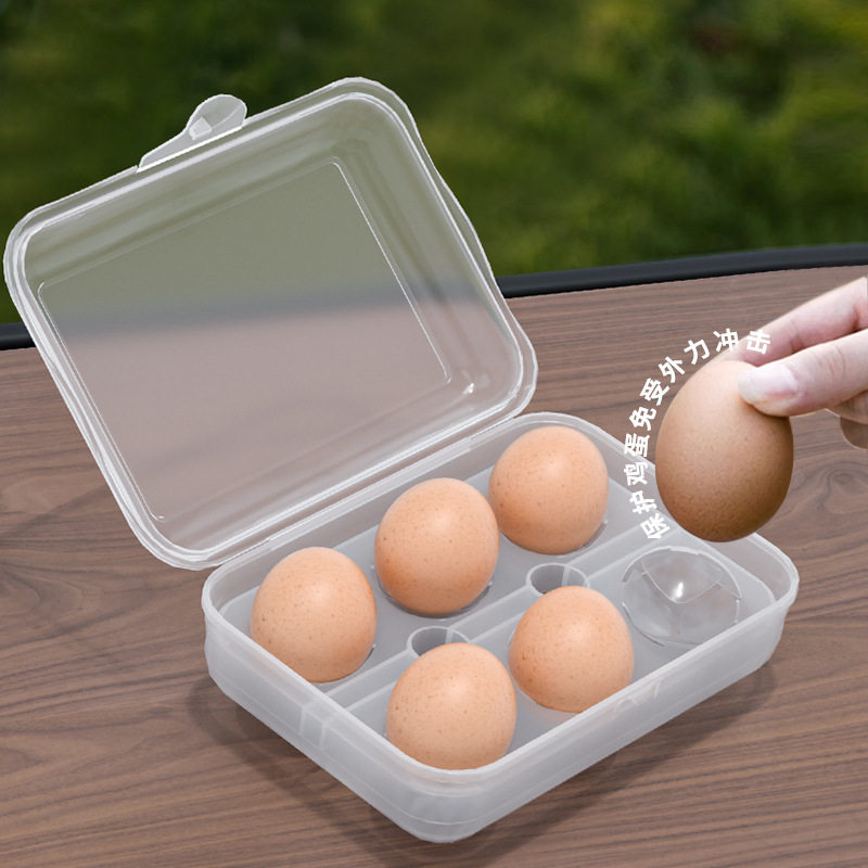 Outdoor shockproof egg box storage box portable camping shatter-resistant egg tray household plastic protective box travel drop-resistant