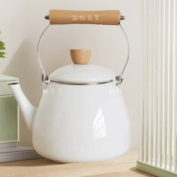Enamel Teapot Wholesale Household Export Thickeneded Enamel Tea Water Kettle Gas Induction Cooker Enamel Teapot