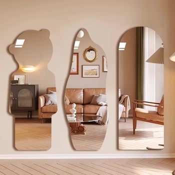 Irregular Special-Shaped Full-Body Dressing Mirror Soft Mirror Wall-Mounted Self-Adhesive Acrylic Kindergarten Children's Cute Fitting Mirror