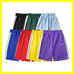 Pa Angel Trendy Brand Striped Rainbow Webbing Shorts Unisex Fog High Street Palm Tree Loose-Fitting Five-Point Shorts Thin Style