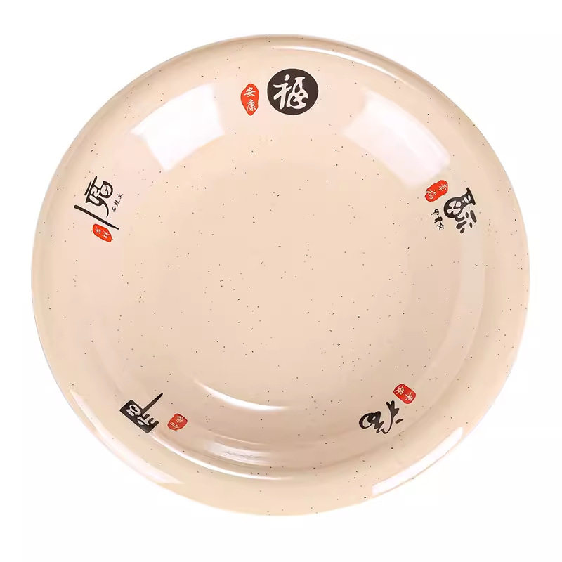 melamine tableware porcelain round counter plate plastic crayfish plate mixed with noodles pork feet rice small fried meat cold dish
