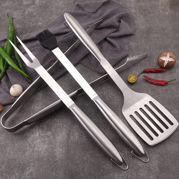 BBQ tools four-piece combination outdoor BBQ barbecue stainless steel barbecue steak clip set