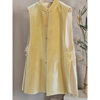 Retro Western Style Casual Yellow Buckle Vest Top Women's 2025 Spring New Chinese Style National Style All-match
