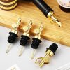 Stainless Steel Automatic Lid Pour Pour Oil Nozzle Golden Wine Nozzle Wine Plug Bartender Gravity Flip Rose Gold Gun Black