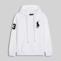 White pullover with a big black horse design