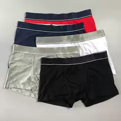White Thread Belt 365 Cross-border Men's Cotton Underwear Four Corners Breathable Casual Spot Boxer Shorts